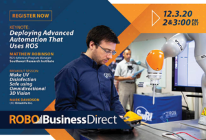 在RoboBusiness Direct中使用3D视觉的ROS、UV消毒机器人的高级自动化