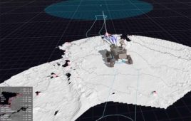 MARS Persance Rover的模拟导航序列的屏幕截图